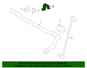 Front stabilizer mounting bracket left Toyota Venza 21-