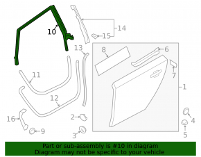 Rear left door opening seal Audi A7 12-18