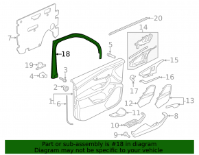 Door trim inner front left Audi Q7 16-
