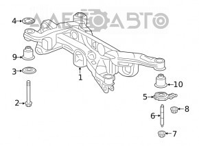 Subframe rear Toyota Rav4 19- AWD