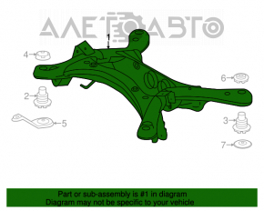 Rear subframe for Toyota Highlander 14-19