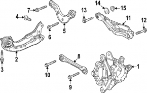 Lower rear left transverse control arm Honda CRV 23- CTR