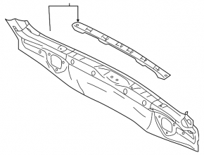 Subaru Forester 19-SK rear panel on body, white