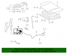 Hood Lock Lexus GX470 03-09