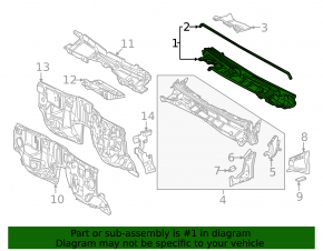 Windscreen wiper grille plastic Lexus LX 22-26