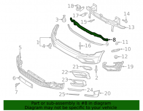 VW Tiguan 18-21 R-Line Front Bumper Absorber