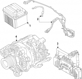 Wire from 48V battery to generator BMW X7 G07 19- 3.0T MHEV, with block
