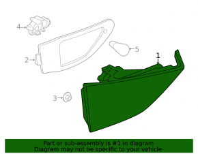 BMW X1 E84 13-15 left inner tailgate light