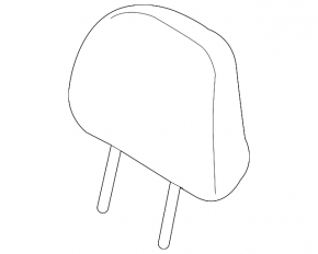 Subaru Forester 25-26 right headrest, gray fabric