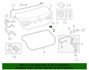 Trunk lid bumper Toyota Camry v70 18-24