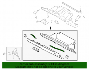 Subaru Legacy 15-19 glove compartment, beige