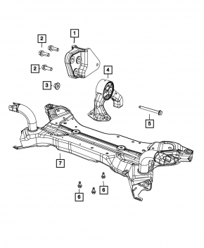 Engine Mount Rear Jeep Compass 11-16 2.4 AWD