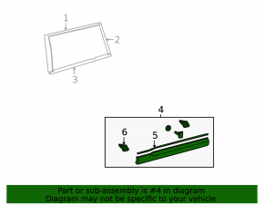 Lower rear left door trim for Toyota Highlander 2010