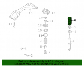 Rear right spring Audi Q7 4L 10-15