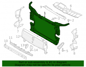 TV panel radiator Audi Q5 80A 18-