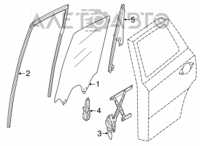 Rear right window seal for Infiniti JX35 QX60 13-13