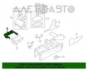 Hyundai Azera 12-17 gearshift pad with heating buttons