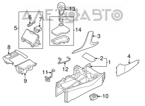 Hyundai Azera 12-17 gearshift pad with heating buttons