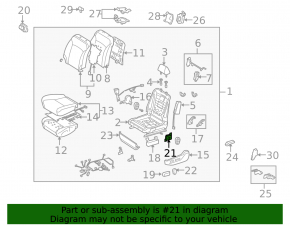 Toyota Prius V 12-14 driver's seat lumbar support control