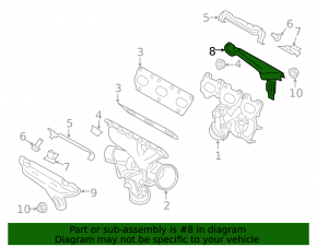 Exhaust manifold protection right Porsche Macan 15-