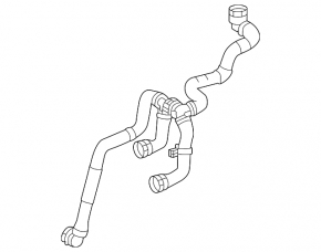 Cooling system hose Mercedes W167 GLE 450 20-23 with sensor