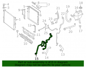 Cooling system hose Mercedes W167 GLE 450 20-23 with sensor