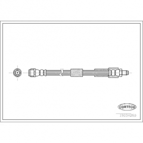 Front left brake hose Mercedes W211