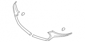 Radiator grille molding right Mazda 3 19- 4d chrome OEM new original