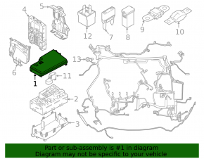 Ford Focus mk3 11-14 Underhood Fuse Box Cover