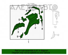 Right rear quarter wing for Mazda CX-7 06-09