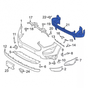 Front bumper reinforcement Ford Ecosport 18-22 EUR
