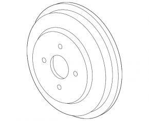 Rear left brake drum Chevrolet Cruze 11-16 R16 rusty
