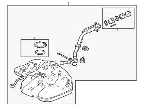 Fuel tank Honda Accord 18-22 2.0 hybrid with neck