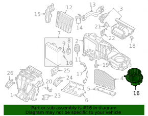Motor heater fan VW Tiguan 09-17 type 2