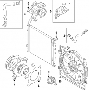 Hyundai Tucson 22-23 1.6T HEV Cooling System Motor with Brackets