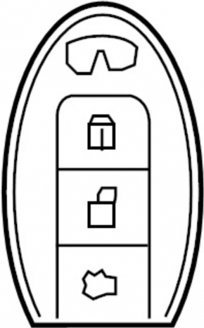 Smart Key Infiniti FX35 QX70 09-17 4 buttons