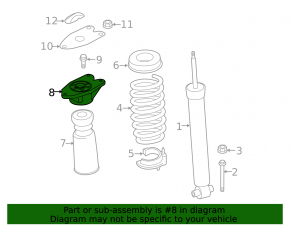 Rear left shock absorber support BMW 3 F30 12-18