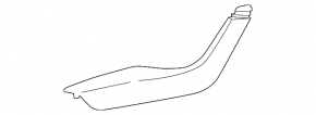 Armrest trim door card rear right Audi A6 C8 19-24 light brown leather, with overlay
