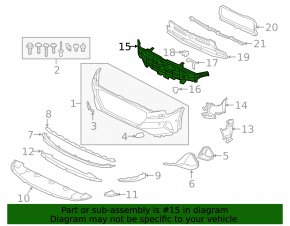 Audi E-Tron 19-23 radiator grille base upper part
