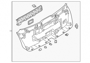 Black lower tailgate trim for the 19-23 Audi E-Tron