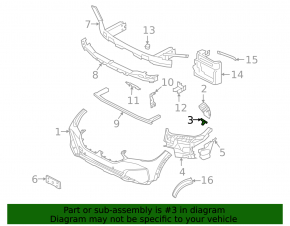 Front bumper mount, left lower fender, BMW X6 G06 2020-25 Without m type, lower, 2024-25, lower