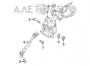 Steering column EUR Hyundai Elantra UD 12-13 under the Start-Stop button