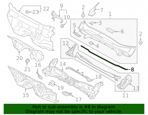 Subaru Forester 19-24 SK Central Windscreen Wiper Seal