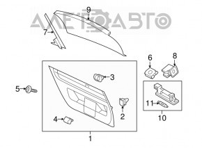 Left Trunk Door Trim VW Beetle 12-19 Black