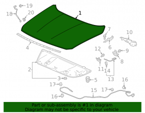 Bare hood Honda Accord 18-22