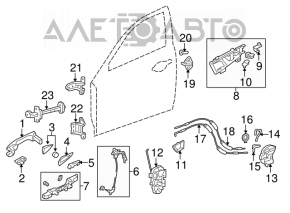Upper front left door hinge for 2013 Acura MDX