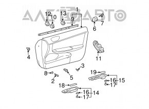 Door trim card front left beige Toyota Camry v30 2.4