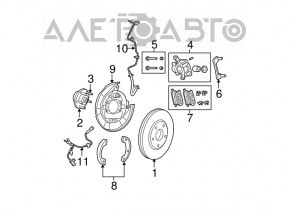 Rear right brake disc cover Jeep Compass 11-16 for 302mm