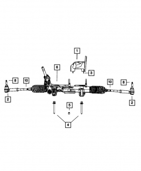 Left steering rod for Jeep Compass 11-16