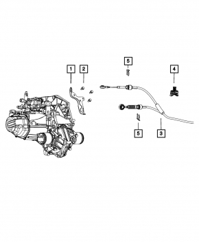 Gear shift cable Fiat 500 12-17 manual